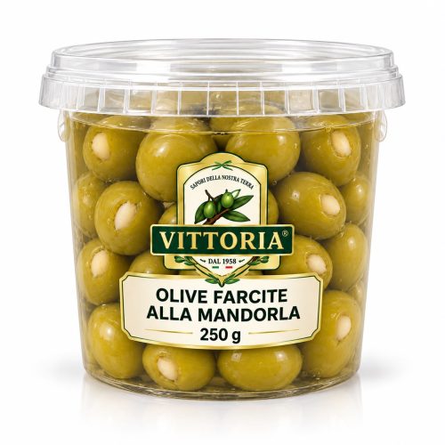 Vittoria Grüne Oliven mit Mandeln 250 g